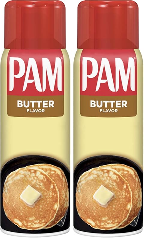 PAM Butter Flavored Non-Stick Cooking Spray, 5 oz Twin Pack for Baking
