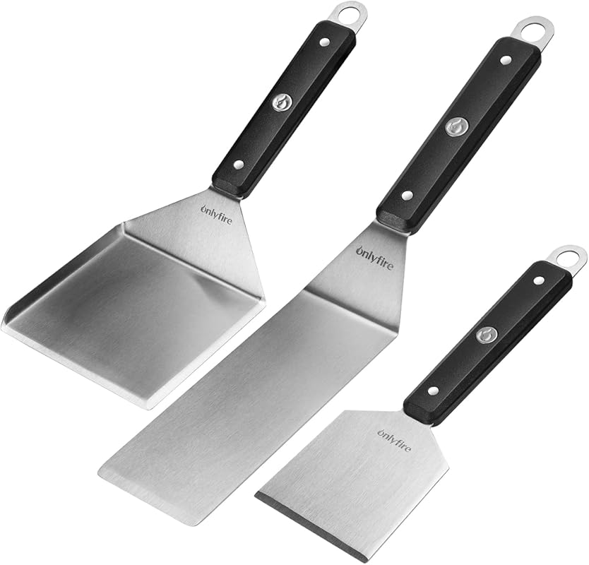 onlyfire 3PC Griddle Spatula Set for Blackstone Flat Top Grills: Profe
