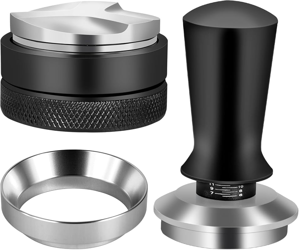 51mm Espresso Accessories Kit: Spring Loaded Calibrated Tamper, Dosing