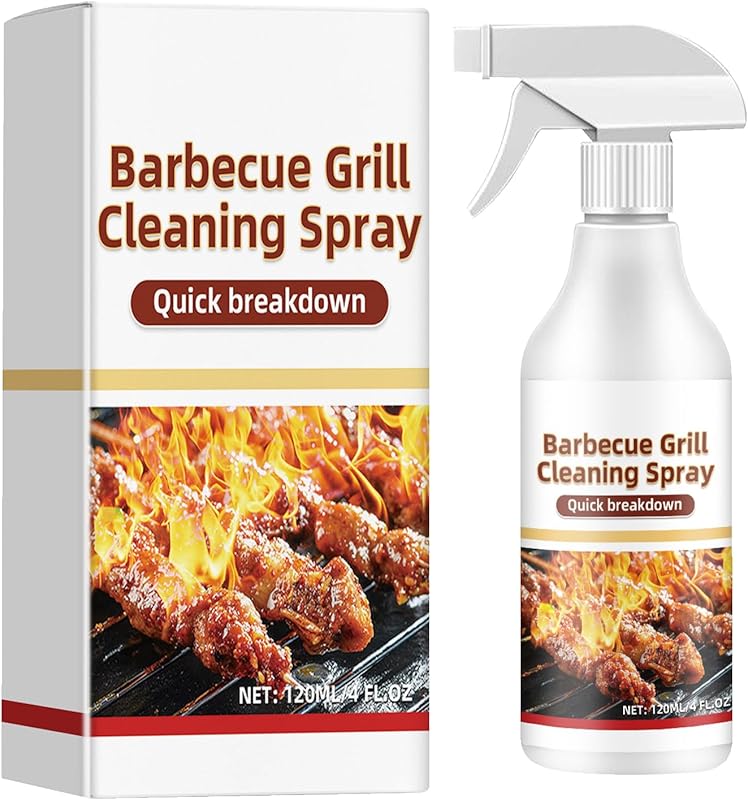 Powerful Oven & Grill Cleaner Spray, 120ml BBQ Grime Remover for Burnt