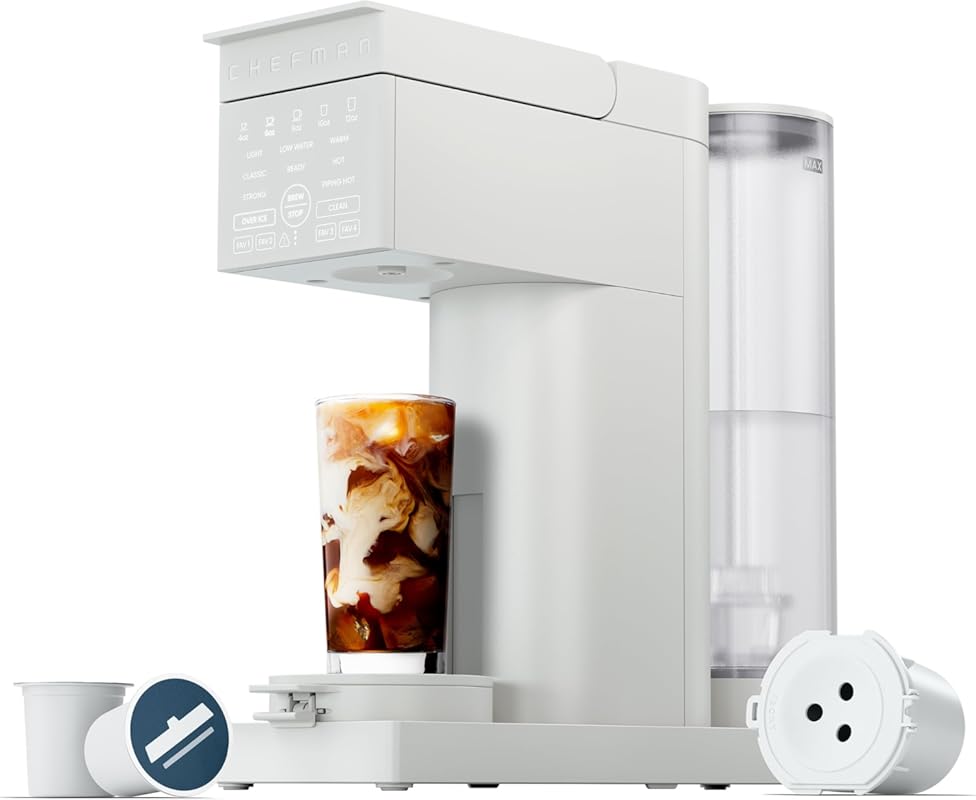 Chefman Caffeinator Single Serve Coffee Maker for K-Cups, Grounds, and