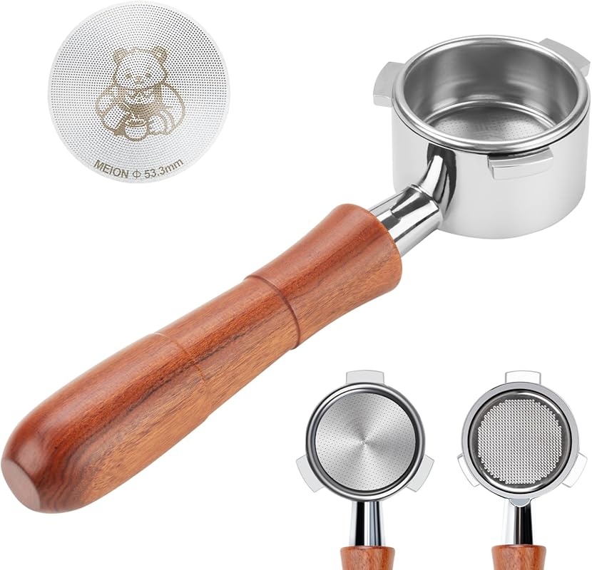 MEION 54mm Bottomless Portafilter with 18g Basket & Puck Screen, for B