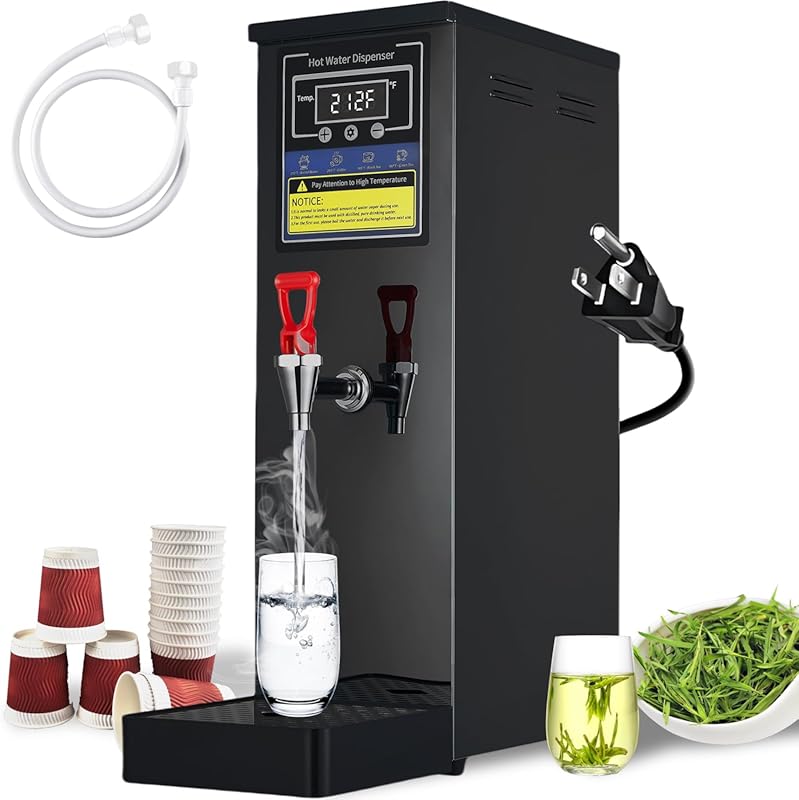 Commercial Electric Countertop Hot Water Dispenser, 25L/Hr Black Boile