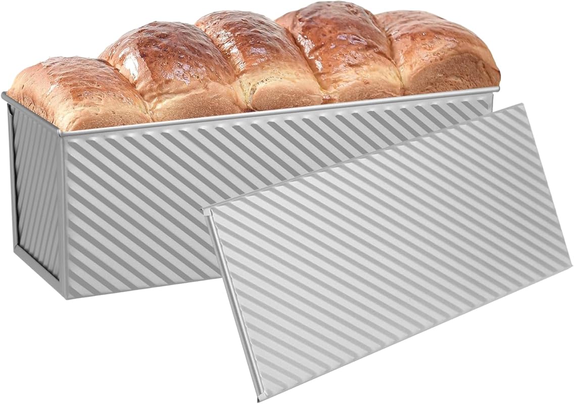 SS&CC Pullman Loaf Pan with Lid, 13x4, 2.2lb Carbon Steel Nonstick for