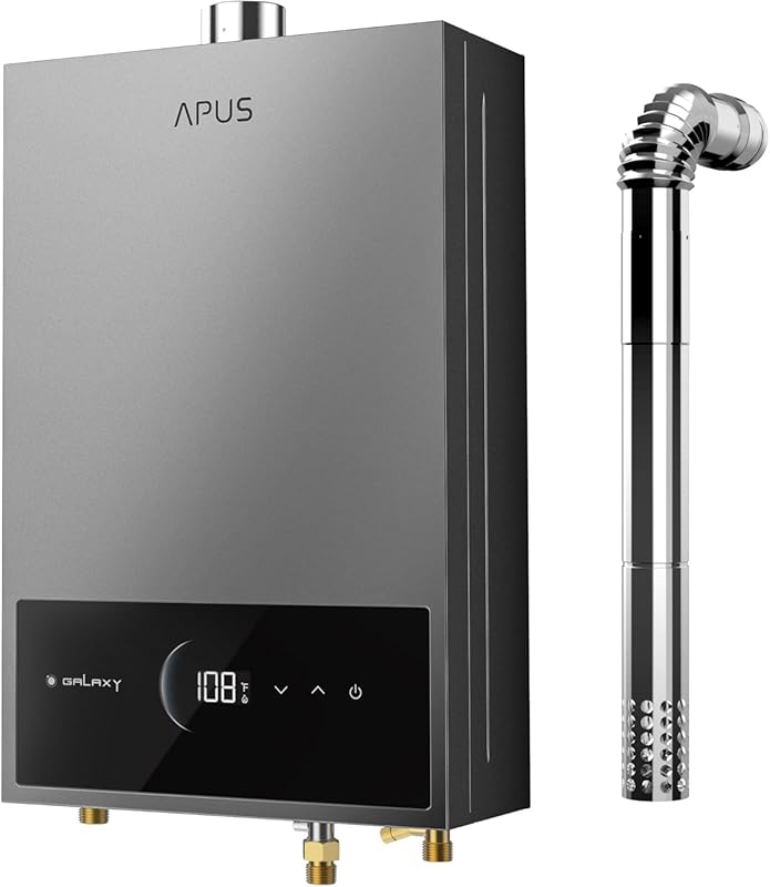 APUS Indoor Tankless Natural Gas Water Heater, 95K BTU, 4.42 GPM, Inst