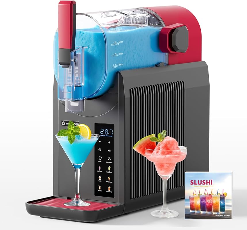AAOBOSI Slushie Machine for Home, No Ice Needed Frozen Drink Maker, 6 