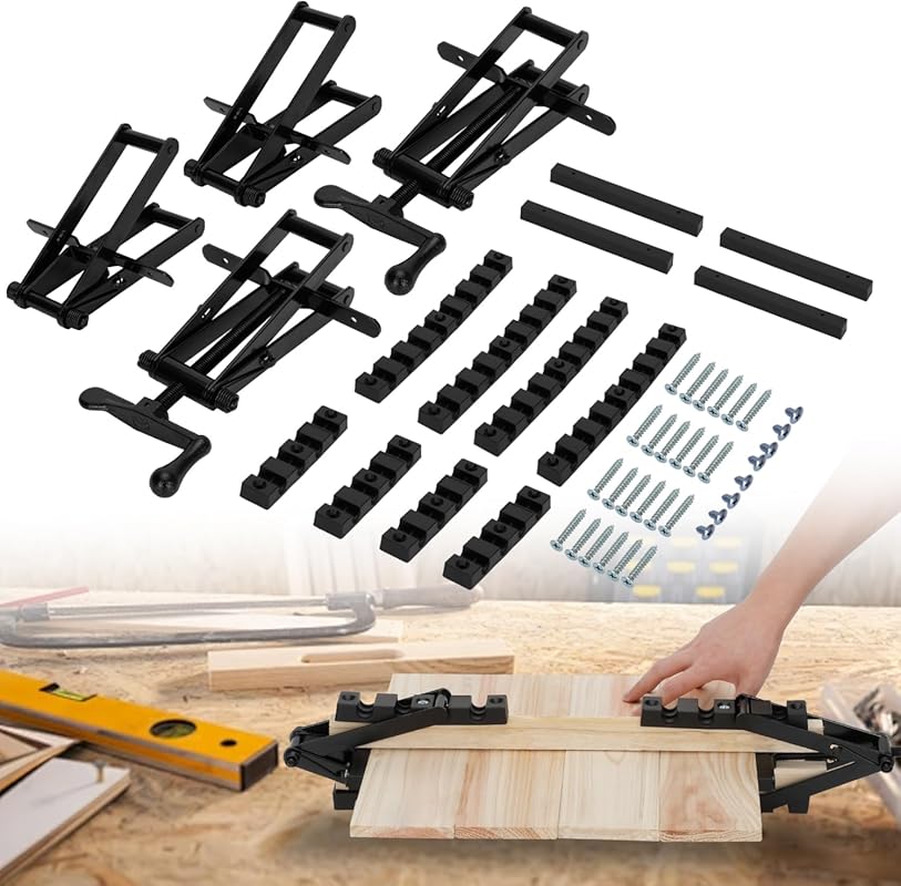 2-Pack 4-Way Pressure Clamps for Woodworking, No Dead Corners for Tabl