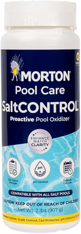 Morton SaltCONTROL 5-in-1 Pool Enhancer – 32oz for pH Balance, Scale P