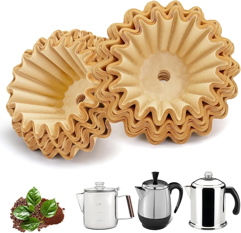 150 Pcs Unbleached Perforated Coffee Filters Compatible with Farberwar