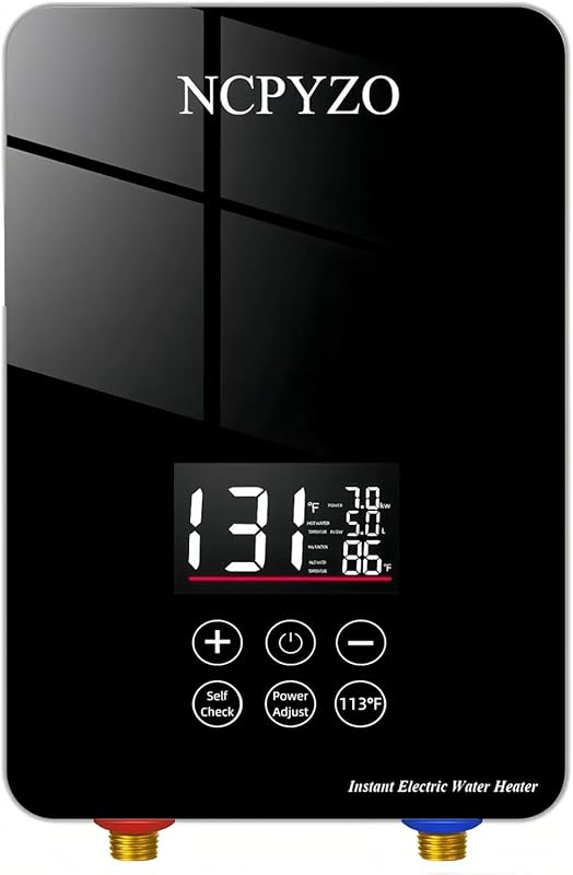 240V 7000W Tankless Electric Water Heater – Instant On-Demand Hot Wate