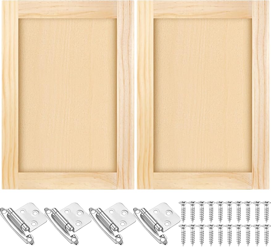 2-Pack 16.25x22.5 Unfinished Pine Shaker Cabinet Door Replacement with