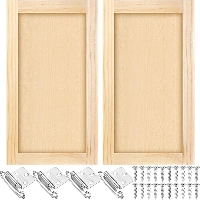 Two 15.5"x29" Unfinished Pine Shaker Kitchen Cabinet Doors Replacement