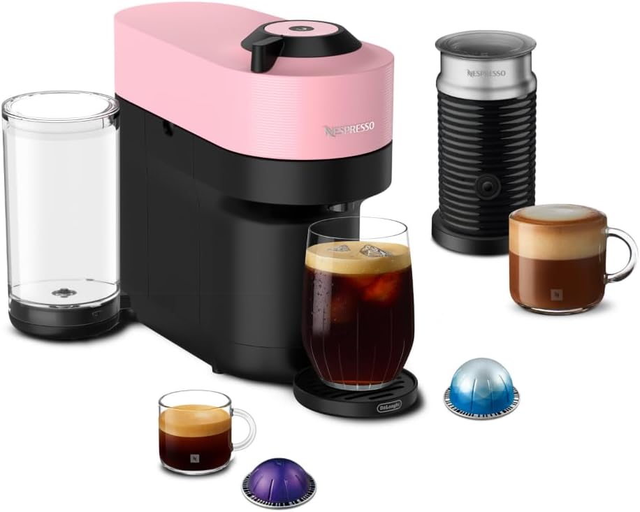 Nespresso Vertuo Pop+ Coffee & Espresso Maker by De'Longhi with Milk F