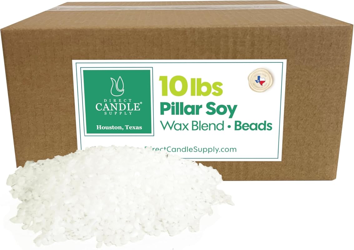 Direct Candle Supply Soy Wax Beads, 10 lbs - Low Melt Granulated Soy B