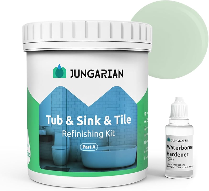 Low Odor Tub & Tile Refinishing Kit, Semi-Gloss Light Green Countertop