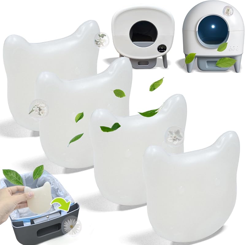 NewKe 4 Pack Cat Shaped Deodorizer Refills for Cumrige & Fumoi Self-Cl