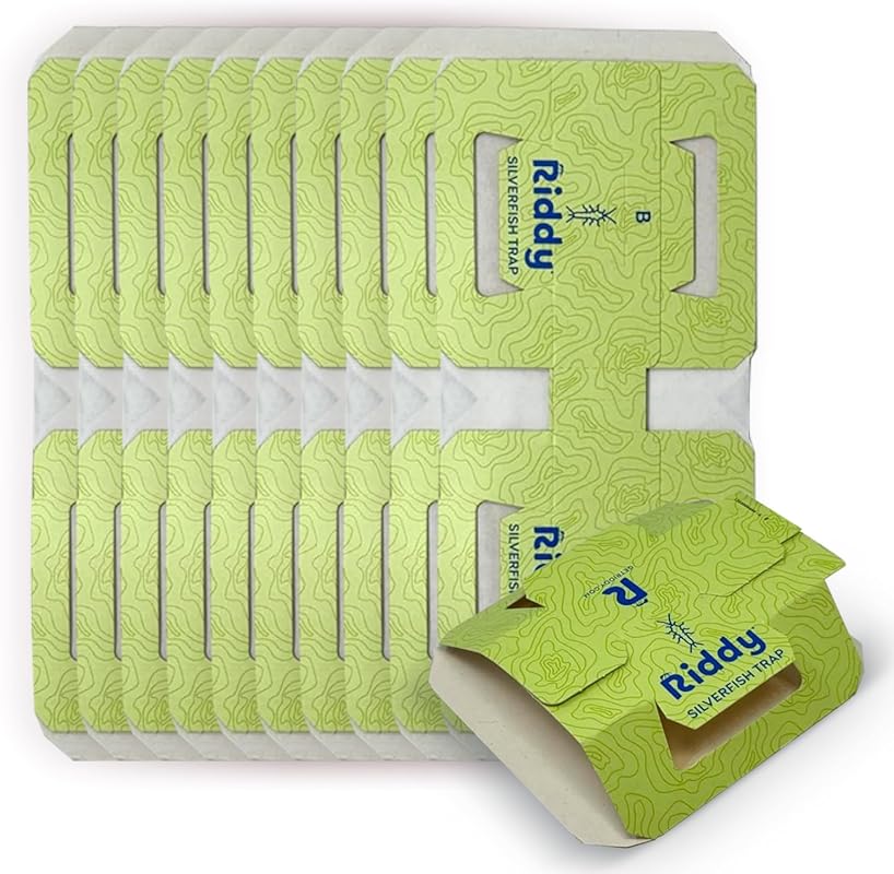 Riddy Insect & Silverfish Traps (20 Total) – Non-Toxic Sticky Glue Cat