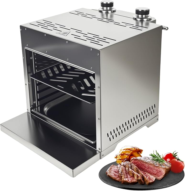 Portable Infrared Propane Gas Grill Broiler, 1600°F Sear Station Steak