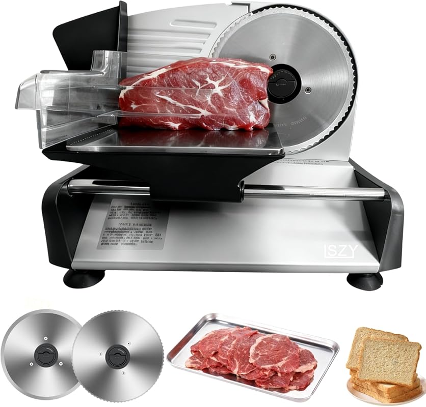 Electric Deli Meat Slicer for Home, Dual 7.5