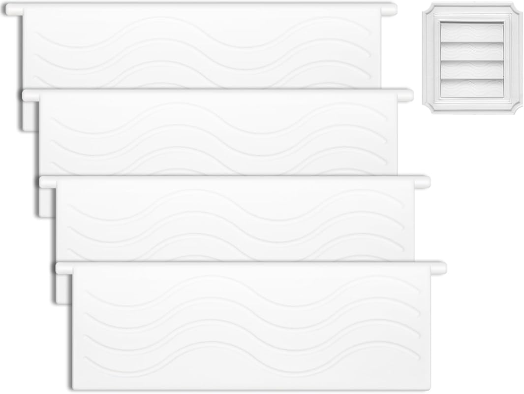 4-Pack Premium Plastic Polymer Dryer Vent Cover Replacement with Enhan