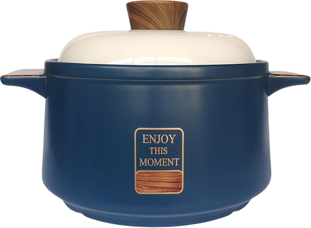 4.7 Quart Ceramic Clay Pot with Lid