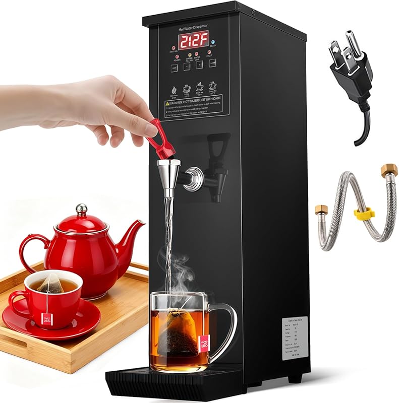 Commercial Countertop Hot Water Dispenser, Auto-Filling Boiler with St