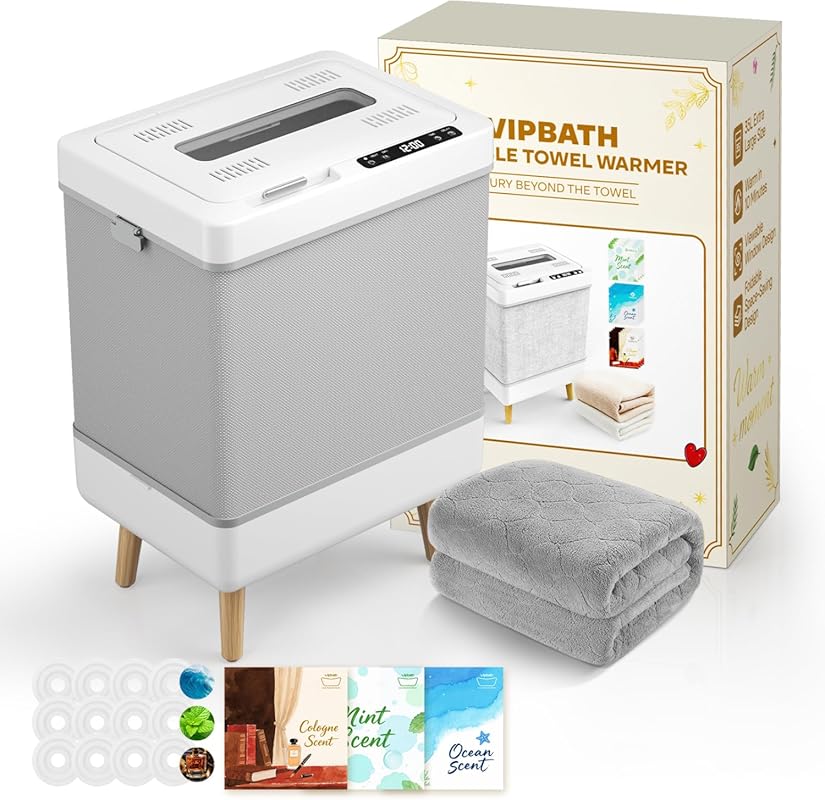 35L Towel Warmer Gift Set, Family-Sized Foldable Design with Window & 