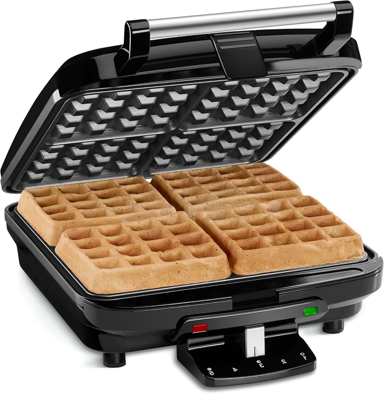 Cuisinart 4-Slice Belgian Waffle Maker, Square Design with Non-Stick C