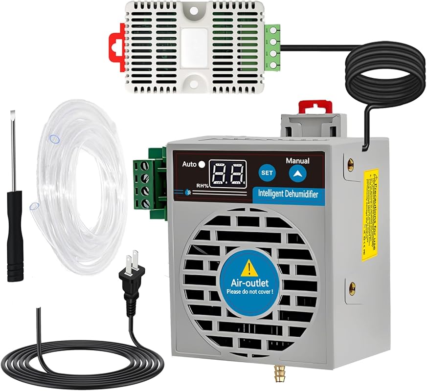 Smart Mini Dehumidifier Kit for Grow Tents, Cabinets, Safes; Humidity 