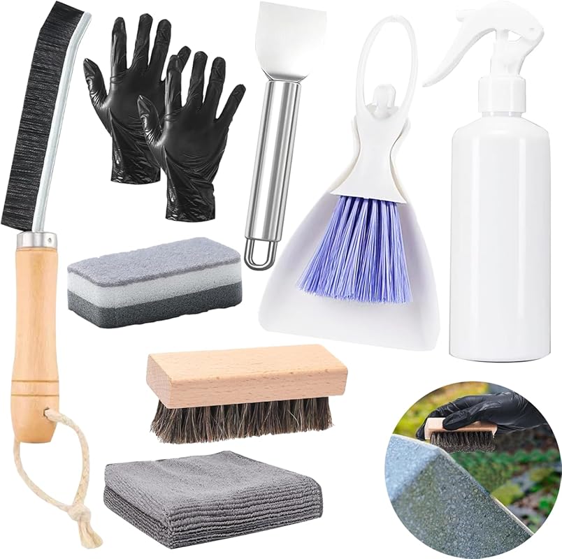 8 Pcs Headstone Cleaner Kit for Granite Tombstones in Cemeteries with