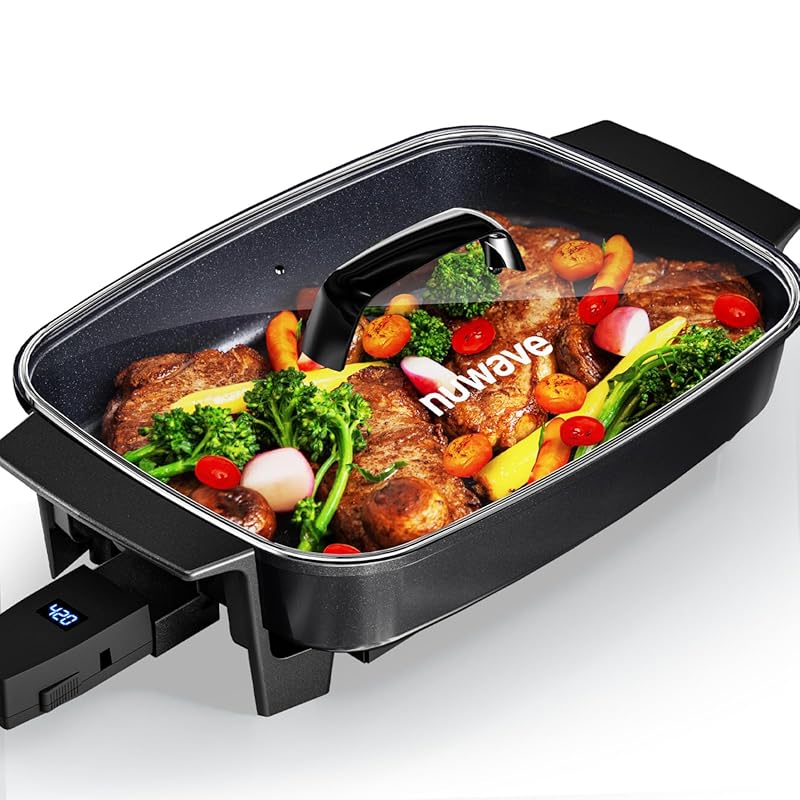 Nuwave Medley XL Digital Electric Skillet, 7 Qt. Family Size Griddle, 