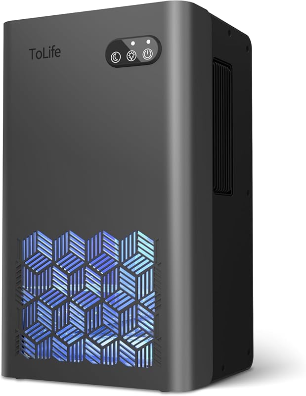 ToLife 95 OZ Dehumidifier (1000 sq ft) with Auto Shut Off, 7-Color LED