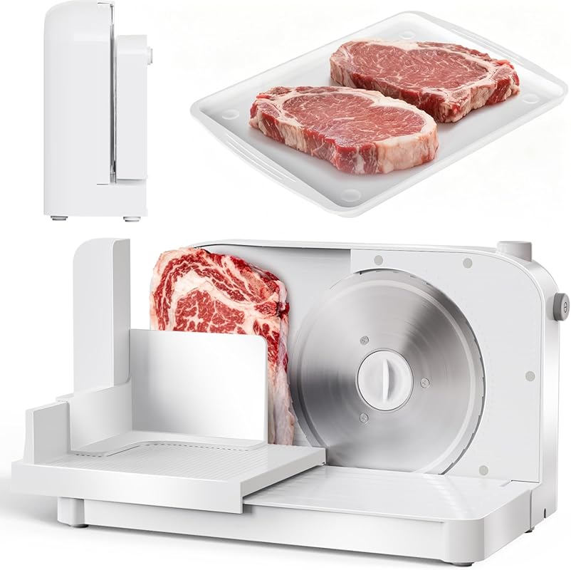Foldable 150W Electric Meat Slicer, 6.7
