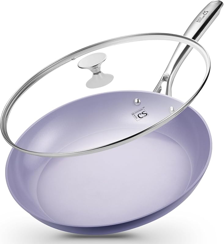 KOCH SYSTEME CS 14 Inch Extra Large Frying Pan with Lid, Oven & Induct