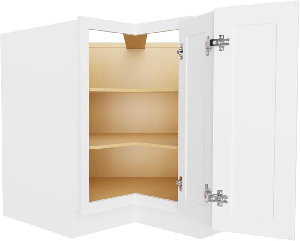 Furinno Shaker EZ Reach Base Corner Diagonal Kitchen Cabinet: Ready to