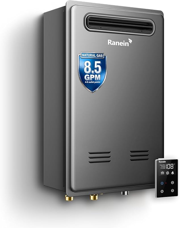 GEN II Ranein 8.5 GPM 190,000 BTU Outdoor Natural Gas Tankless Water H