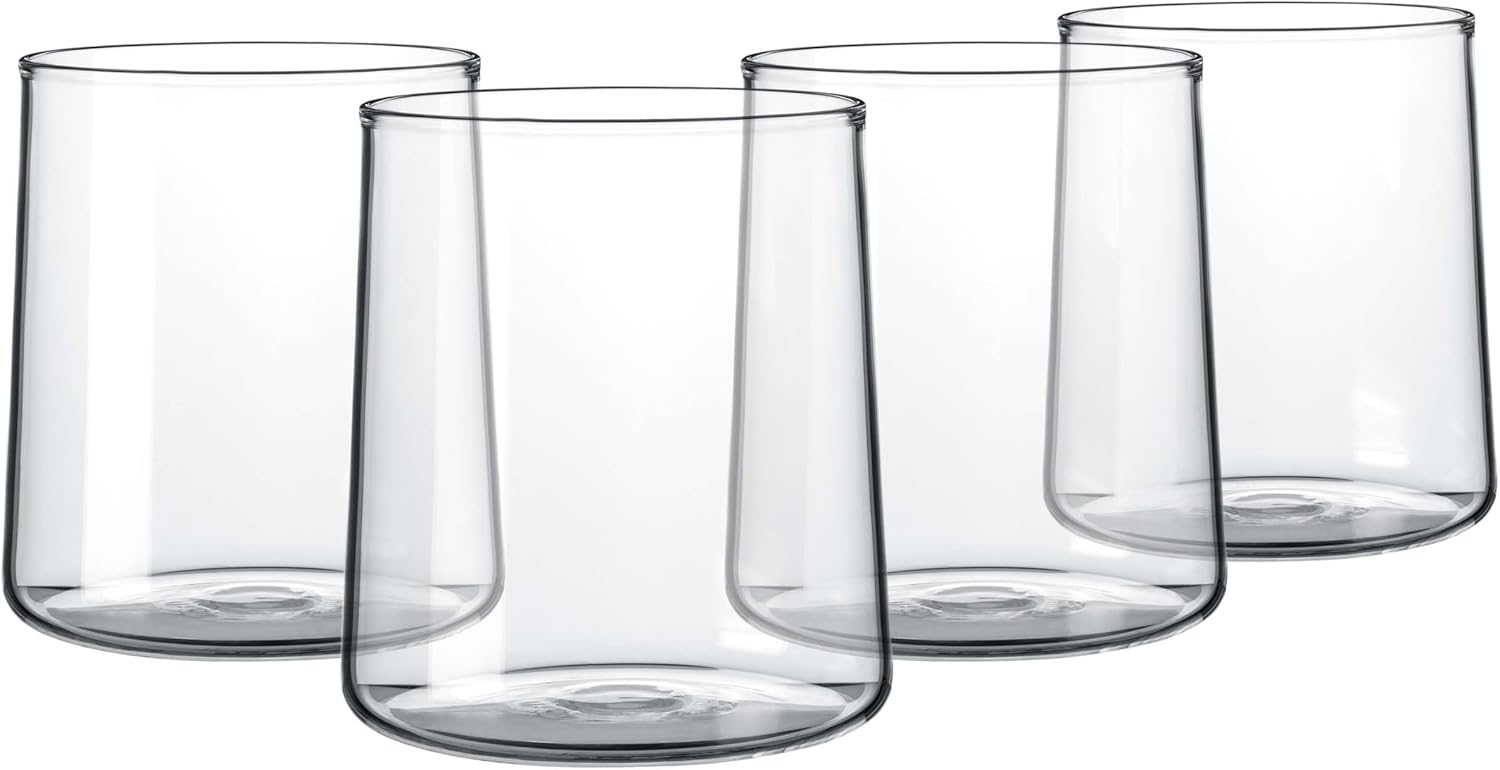 Joseph Sedgh Collection 16.5oz Borosilicate Glass Tumblers, Durable, D