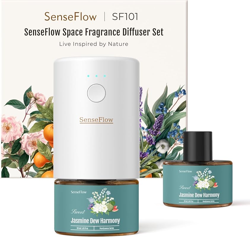 SF101 Pro Waterless Plug-in Essential Oil Diffuser. Non-Toxic, 120-Day