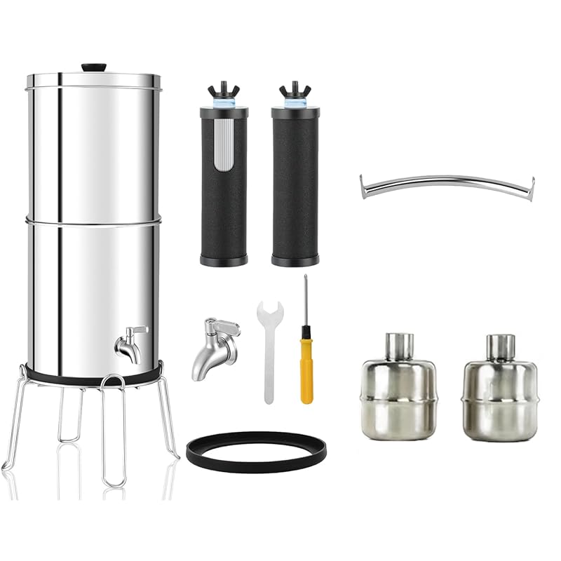 Ultra-Filtration Gravity Water Filter System, 2.25G, 304 Stainless Ste