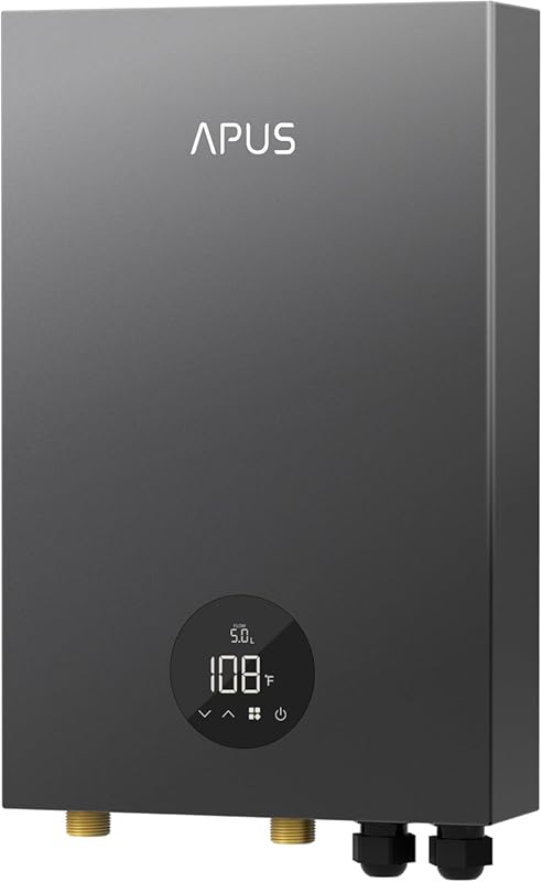 APUS 27kW Electric Tankless Water Heater 240V, Whole Home Instant Hot 
