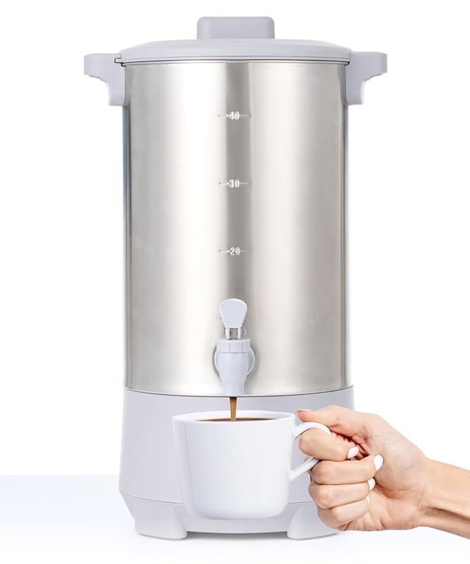 SYBO Commercial 45-Cup (6L) Stainless Steel Coffee Urn, Removable Filt
