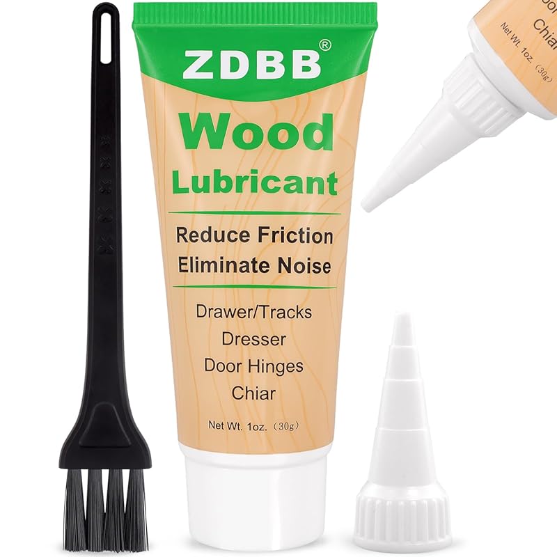 1oz Wood Drawer Wax Lubricant Paste for Furniture, Doors, Hinges; Elim