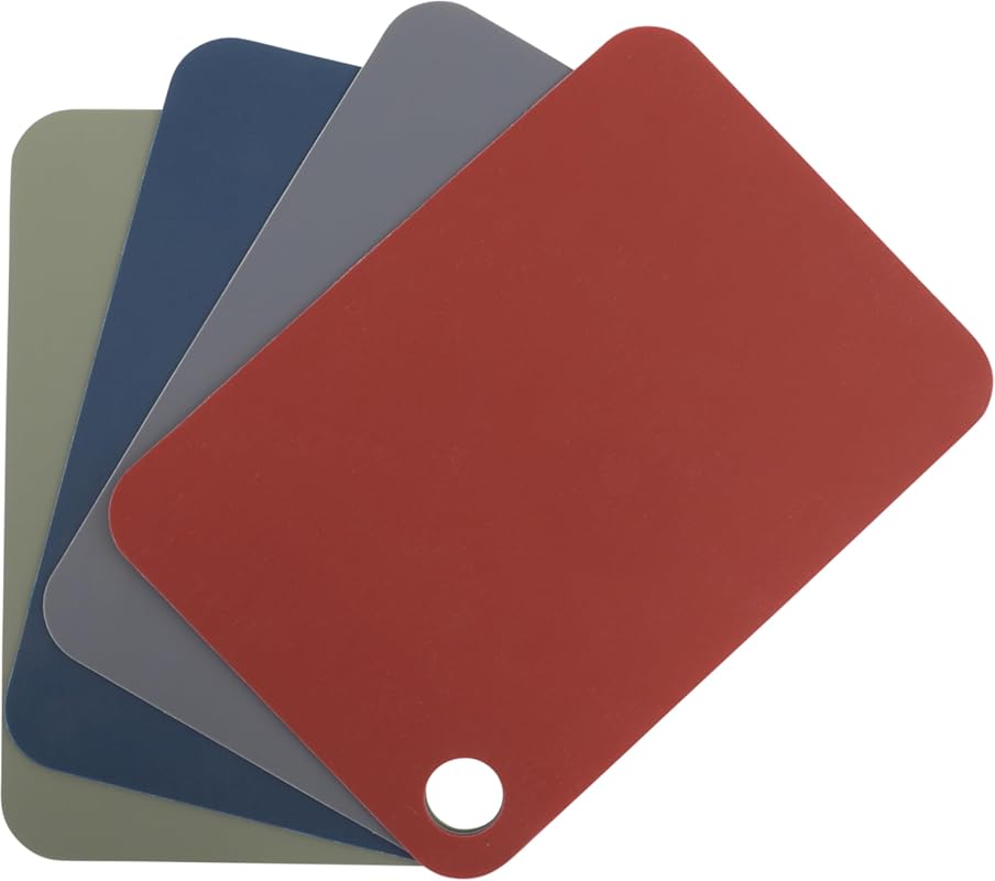 Sur La Table 4-Piece Color-Coded Flexible Cutting Mats, BPA-Free & Dis