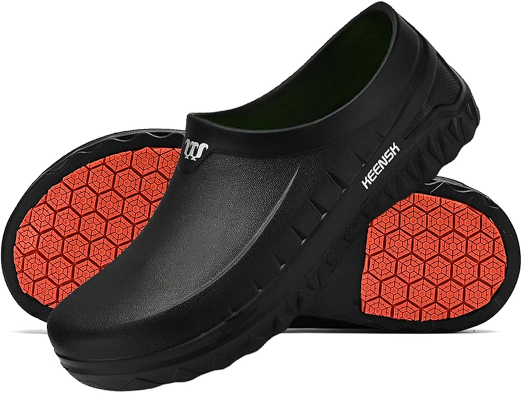 MEIAGDT Unisex Work Clogs - Non-Slip, Waterproof Kitchen Chef Shoes fo