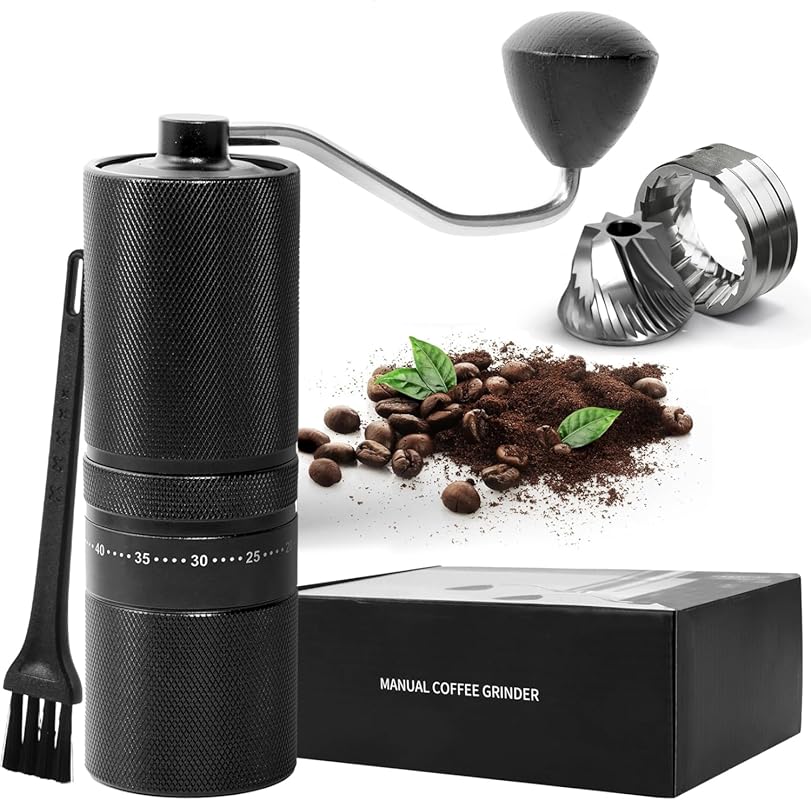 Portable Manual Coffee Grinder: 60 Adjustable Settings, 28g Capacity, 