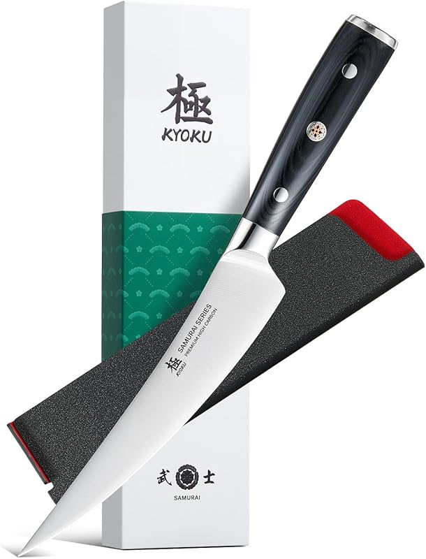KYOKU Samurai Series 6-inch Japanese Boning Knife, German Steel Wide C