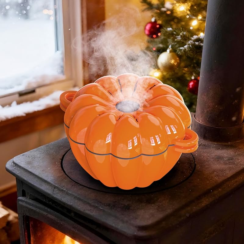 Cast Iron Wood Stove Steamer, 2.4 Quart Large Capacity Humidifier, Rus