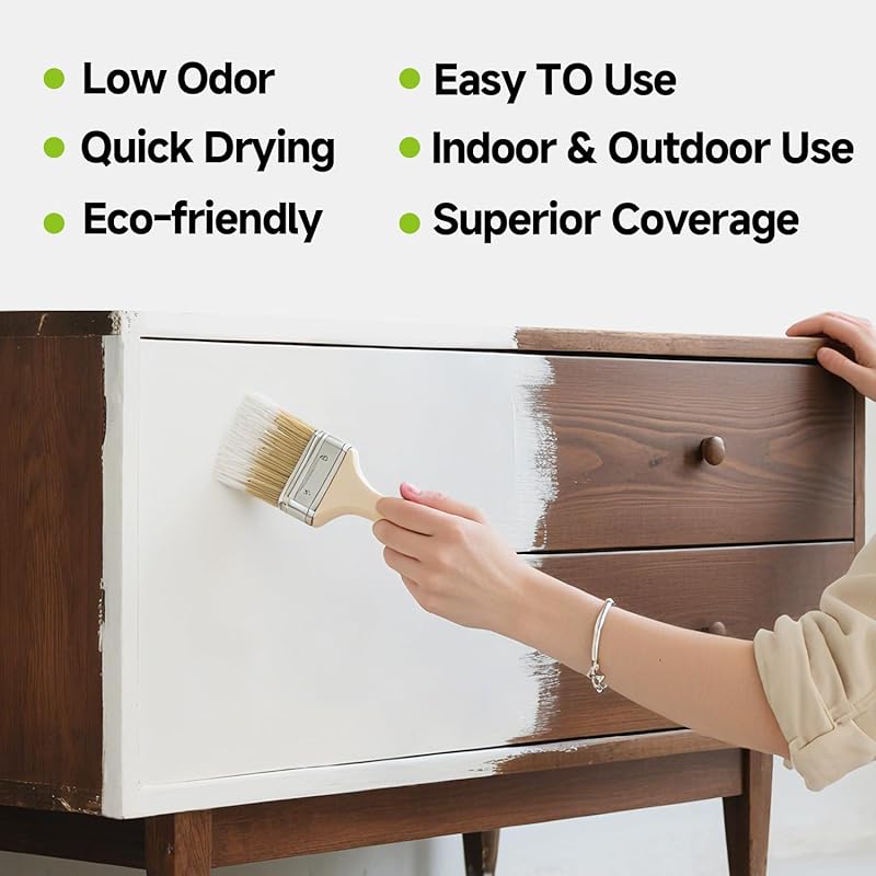 Durable Olive Green Wood Paint for Furniture, Cabinets & Countertops: 