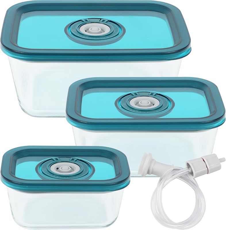 Avid Armor 3-Piece Borosilicate Glass Vacuum Containers (12.5, 23.7, 3