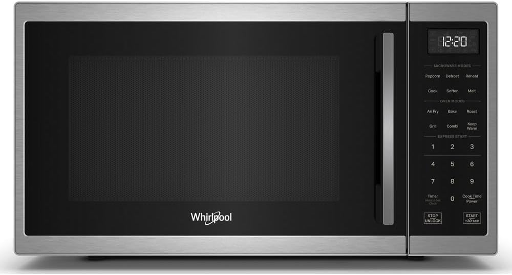 Whirlpool WMCS5522RS 1.0 Cu Ft Countertop Microwave with Air Fry, Bake